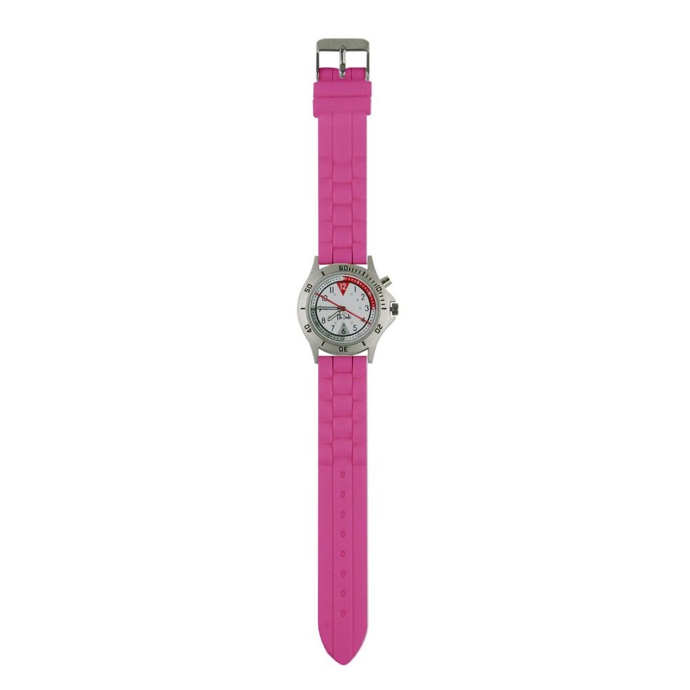 NEW! Nurse Medical Quadrant Wrist Watch 24 Hour Pink Silicone Band